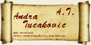 Andra Tucaković vizit kartica